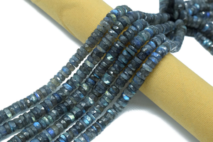 Flashy 6mm Labradorite Faceted Stone <b>Beads</b> in Tyre Shape Wheel Cut <b>Beads</b> - Product Image 3