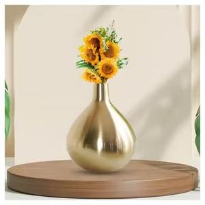 Vase à fleurs élégant en métal, vase décoratif de luxe pour la décoration de table de mariage - Product Image 3