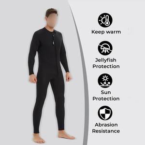 Combinaison de plongée flexible pour hommes, pour la plongée sous-marine et la plongée avec tuba, vêtements de sports nautiques haute performance, genouillères résistantes à l'abrasion - Product Image 3