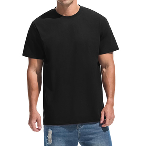 Camiseta Casual de Manga Corta para Hombre, Cuello Redondo, Corte Regular, Color Sólido, 100% Algodón Jersey, Tejido Liso Teñido - Product Image 2