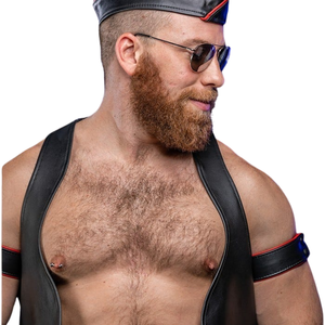 Brazalete de Cuero Ancho con Ribete para Hombre, 500g, Cinco Colores Disponibles, Cuero Genuino Premium, Ajuste Ajustable, Marca Personalizada, Ropa de Club - Product Image 5