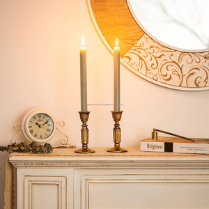 Soporte de vela personalizable hecho a mano de Metal de aluminio Vintage soporte de Pilar elegante decoración del hogar diseño elegante cumpleaños San Valentín - Product Image 4