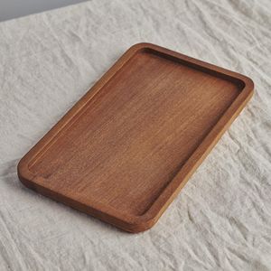 <b>Large</b> mango wood rectangular serving <b>tray</b> sturdy construction natural finish perfect for serving snacks beverages at parties - Product Image 4