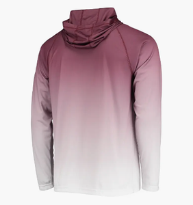 เสื้อฮู้ดดี้ผู้ชายไล่เฉดสี แขนยาว UPF 50 แห้งเร็ว โพลีเอสเตอร์ เสื้อตกปลา พิมพ์ลายโลโก้ด้านหน้า 2027 - Product Image 5