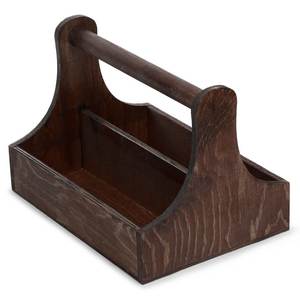 Traditional Wooden Condiment Storage <b>Caddy</b> Spice Storage Box With Handle Single Tier Rustic <b>Kitchen</b> Organizer For Spices And Oil - Product Image 3