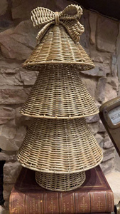 Natural Color Wove Rattan Christmas Tree Wicker Rattan Decoration for Gifts for Rattan Decor Kids - Product Image 2