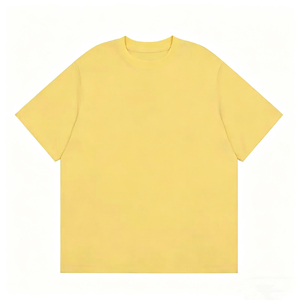 เสื้อยืดโอเวอร์ไซส์ผู้ชายสุดเทรนดี้ ผ้าฝ้าย 100% แขนสั้น คอกลม สีเทาล้วน สไตล์ลำลอง สตรีทแวร์ ผ้าเจอร์ซีย์ถัก ทรงหลวม ความยาวปกติ - Product Image 5