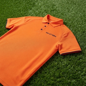Camiseta Polo Deportiva Naranja Personalizada para Hombre, Manga Corta, Ropa Deportiva de Golf, Uniforme de Trabajo, Fabricante Mayorista OEM ODM - Product Image 5
