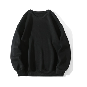 Pull tricoté unisexe oversize col rond 100 % coton écologique coupe-vent, sweat-shirt décontracté pour le printemps, coupe à manches régulières - Product Image 5