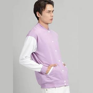 Chaqueta Varsity Ecológica de Alta Calidad para Hombre, con Parches de Lona, Bordado, Mangas de Poliéster y Algodón, Parche Bordado Personalizado - Product Image 3