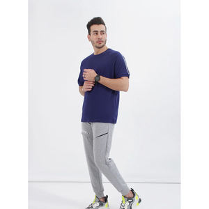 T-shirt pour homme bleu marine 100% coton imprimé sur mesure, décontracté, à manches courtes, séchage rapide, respirant, streetwear d'été, usage quotidien, haute qualité - Product Image 2