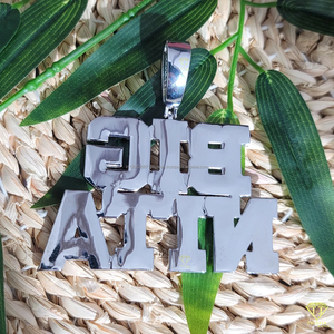 Personalized BIG NITA <b>Name</b> Pendant Necklace Iced Out 925 Silver VVS Lab Grown Diamond Cuban Link Hip Hop Jewelry Bling Gift - Product Image 6