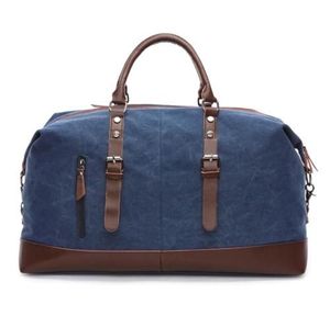 Sac de voyage week-end vintage en cuir unisexe avec fermeture éclair, grande capacité, sangle réglable, noir, pour la gym et les voyages quotidiens - Product Image 2