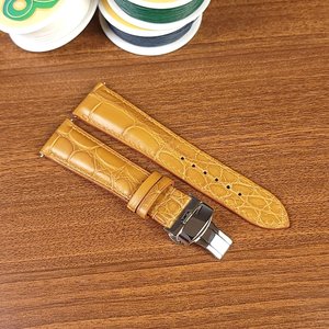 Correa de reloj inteligente deportiva de piel de cocodrilo auténtica al por mayor 20mm con hebilla de acero inoxidable precio de fábrica - Product Image 3