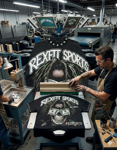 Camisetas Personalizadas con Serigrafía y Pedrería, 100% Algodón, Talla Grande, 240 GSM, Estilo Urbano, Fabricante OEM - Product Image 4