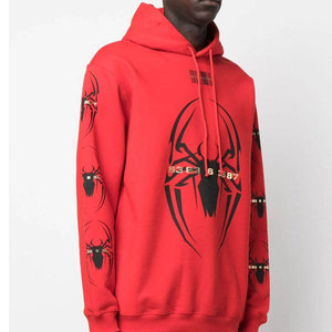 Sweat-shirt à capuche unisexe, nouvelle arrivée, imprimé araignée élégant, ODM, écologique, vêtements de rue d'hiver, en polaire, avec poche, polyester/coton - Product Image 5