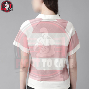 Camisetas Polo para Mujer, Estilo a Rayas, para Uso Diario, 2026, de la Mejor Calidad, en Color Rosa y Blanco, Camisetas Polo Hechas a Mano, Más Vendidas - Product Image 2