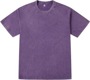 T-shirts pour hommes en coton 100% de 350 GSM, col épais côtelé de haute qualité, col montant, design surdimensionné, logo personnalisé - Product Image 4