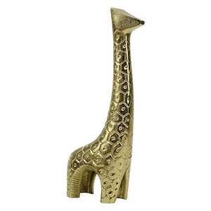 Jaffs Exports Aluminium 27cm H X 6cm W X 12cm L Giraffe Figurine Handmade Eco-Friendly Contemporary Animal Sculpture Tabletop - Product Image 1
