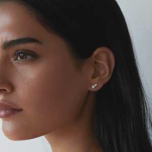 Boucles d'oreilles en or massif 14K 18K avec diamants de laboratoire taille poire, sertis à griffes, pour usage quotidien, bijoux fins de luxe, fabrication artisanale - Product Image 6