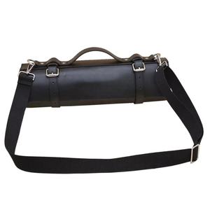 Quality Genuine Leather Knife Roll Storage <b>Bag</b> Chef <b>Tool</b> <b>Kit</b> <b>Bag</b> With 10 Pockets LKR-0040 - Product Image 4