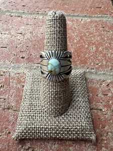 Handcrafted Sonoran Mountain <b>Turquoise</b> <b>Ring</b> Sterling Silver Southwestern Boho Statement Jewelry Artisan Gemstone Gift for Her - Product Image 1