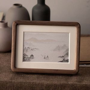 Custom Eco-Friendly Solid Wood Modern Handmade <b>Photo</b> <b>Frame</b> with Silk Screen Printing Customizable Shape for Tabletop Display - Product Image 1