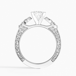 Bague BOJ 037 Coupe Princesse en Argent 925 Aberdeen Celtic avec Diamant Moissanite 2ct Couleur D VVS1 Certifiée GRA – Offre à Prix Réduit - Product Image 3