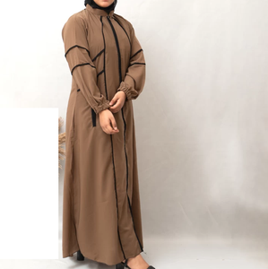 Robe Abaya Musulmane de Haute Qualité, Vintage, à Manches Longues, Tissu Personnalisé, Grande Taille pour Femmes, Vêtements Islamiques, Abayas Modestes - Product Image 3
