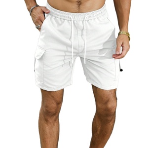 Short de fitness pour hommes 2025 sur mesure pantalon de sport en coton noir imprimé de logo écologique décontracté pour la course et l'exercice - Product Image 5