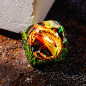 Teclas Místicas de Anime, Teclas Artesanales Personalizadas, Teclas Anime Lindas, Teclas Verdes, Juego de Teclas, Teclas de Resina - Product Image 5