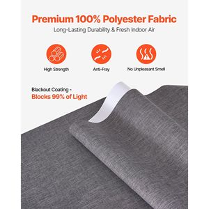 Tende Verticali Oscuranti con Binario, Estensibili da 45,8 a 86 Pollici di Larghezza, Tagliabili, Accessorio per Tende Oscuranti da 96 Pollici di Altezza - Product Image 3