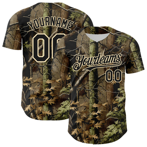 Custom Sublimated Camo Baseball Jersey Lightweight 100% Polyester Breathable Short Sleeve Shirt for All Seasons - Product Image 1