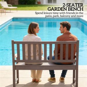 Panca da Giardino Marrone per Prendere il Sole e Rilassarsi nel Patio - Product Image 4