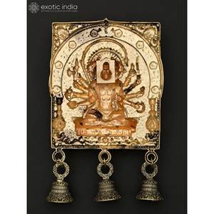 7 \ "Superfine Panchamukhi Lord Hanuman Tenture murale en laiton Statue avec cloches Sculpture élégante pour la décoration intérieure - Product Image 4