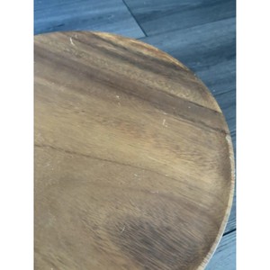 New Arrival Round Wooden Lazy Susan Serving <b>Plate</b> Handmade Minimalist Design Solid Color Polished Finish - Product Image 4
