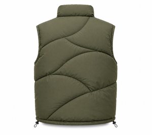 Gilet matelassé métallisé brillant pour femme avec logo personnalisé, fermeture éclair intégrale, léger et chaud - Product Image 2