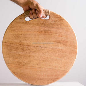 Planche à fromage UniCurve en bois de mangue/acacia |   Plateau de service rectangulaire durable et non toxique, épaisseur 2,0 cm, avec bord incurvé |   Élégant - Product Image 5