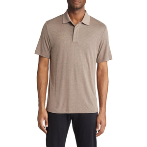 Camiseta Deportiva para Hombre, Manga Corta, Cuello Camisero, Corte Ajustado, con Logotipo Personalizado Estampado en la Parte Delantera, Ecológica, de Spandex/Algodón, en Oferta - Product Image 5