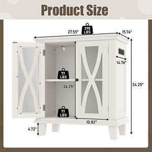 Supporto per Acquario Decorativo Stile Fattoria da 20 Galloni con Prese di Corrente (4 AC, 2 USB), Ripiani Regolabili e Imballaggio Personalizzato - Product Image 2