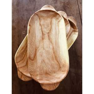 Bol à pâte et assiettes en bois rustique de style ferme, bols décoratifs pour la cuisine - Product Image 6