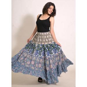 Handmade Cotton Patchwork <b>Skirt</b> Boho <b>Gypsy</b> Maxi <b>Skirt</b> Inspired Festival Wear Clothing - Product Image 4