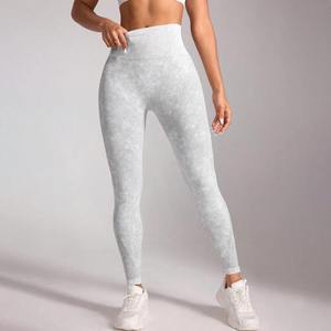 เลกกิ้งออกกำลังกายเอวสูงแบบแห้งเร็วปรับแต่งได้สำหรับผู้หญิง ผ้าเนื้อเดียวยืดหยุ่น บริษัทผลิตเลกกิ้งแบบซับลิเมชั่นสำหรับผู้หญิง - Product Image 1