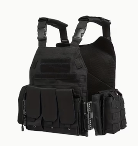 Chaleco Táctico TRIBON SPORTS TS-TV-010 de Nailon Negro con Bolsillos Utilitarios, Cierre de Cremallera y Correa de Hombro Desmontable, Mochila de Caza - Product Image 3