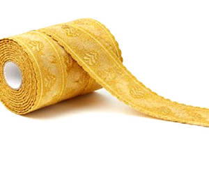 Bordure en tresse de bullion de qualité supérieure en or et feuille de chêne - Garniture soluble dans l'eau personnalisée pour vêtements et sacs - Product Image 2