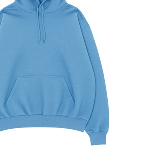 Sudadera con Capucha Oversize Unisex Azul Sólido de Poliéster Tejido Casual de Invierno con Bolsillos Ajuste Regular Antipilling - Product Image 6