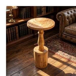 โต๊ะฐานกลมไม้กระถินณรงค์ทำมือ ขายส่ง |   โมราบาดุดาบอิสถาน อินเดีย - Product Image 6