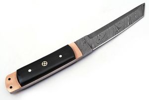 Couteau de chasse artisanal en acier Damas, couteau d'extérieur personnalisé, couteau de camping à lame pleine, couteau de bushcraft ultra-affûté, couteau de survie haut de gamme - Product Image 4