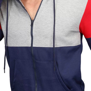 Sudadera con capucha de forro polar grueso con doble cremallera, estilo urbano, logotipo personalizado, OEM, venta al por mayor - Product Image 2