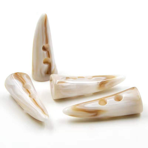High Quality Custom 2 Holes Natural Horn Jacket <b>Toggle</b> <b>Button</b> Buffalo Horn <b>Button</b> - Product Image 4
